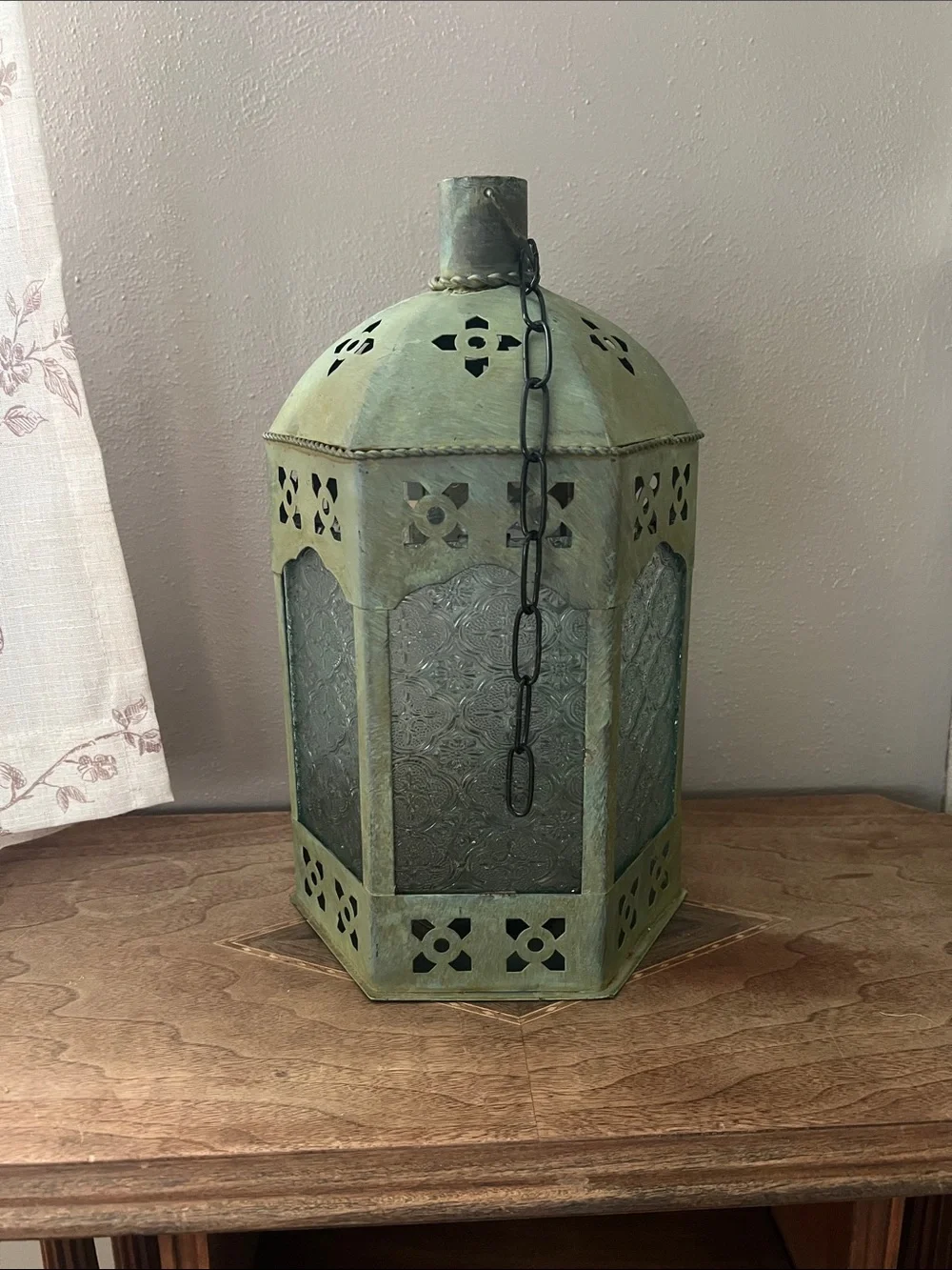 Green Decorative Metal Lantern - Home Accents